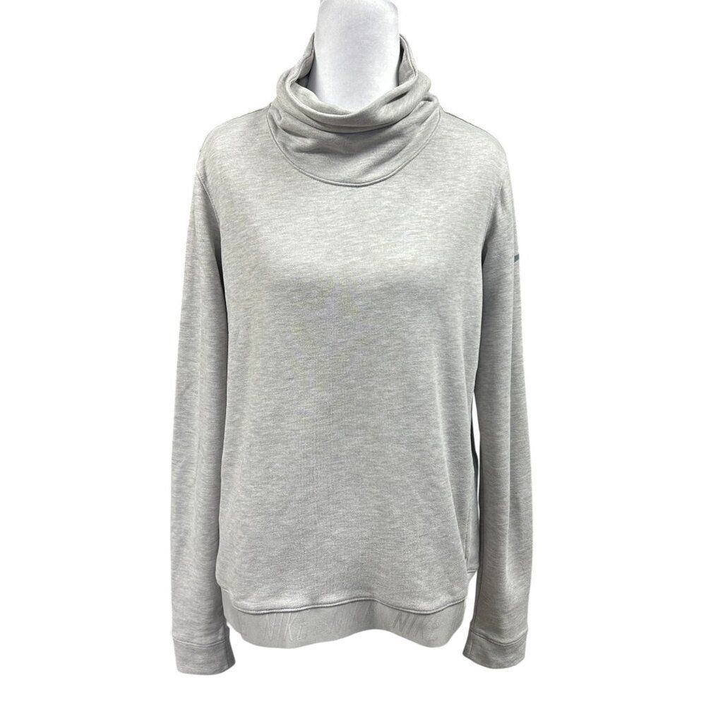 Nike Dri-Fit Gray Turtleneck Sweater Pockets Sz M